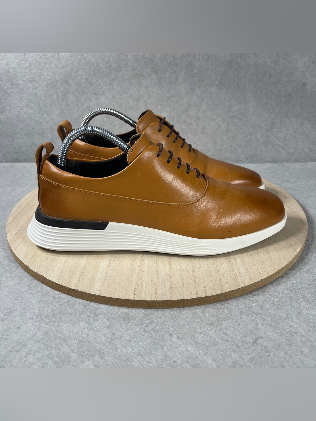 Wolf & Shepherd Crossover Longwing Shoes In Honey White Leather Mens Size 6